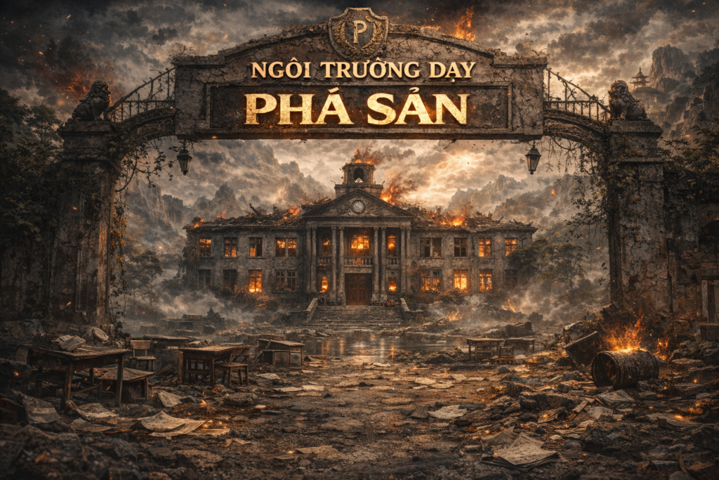 Bìa bài: NGÔI TRƯỜNG DẠY ... "PHÁ SẢN"