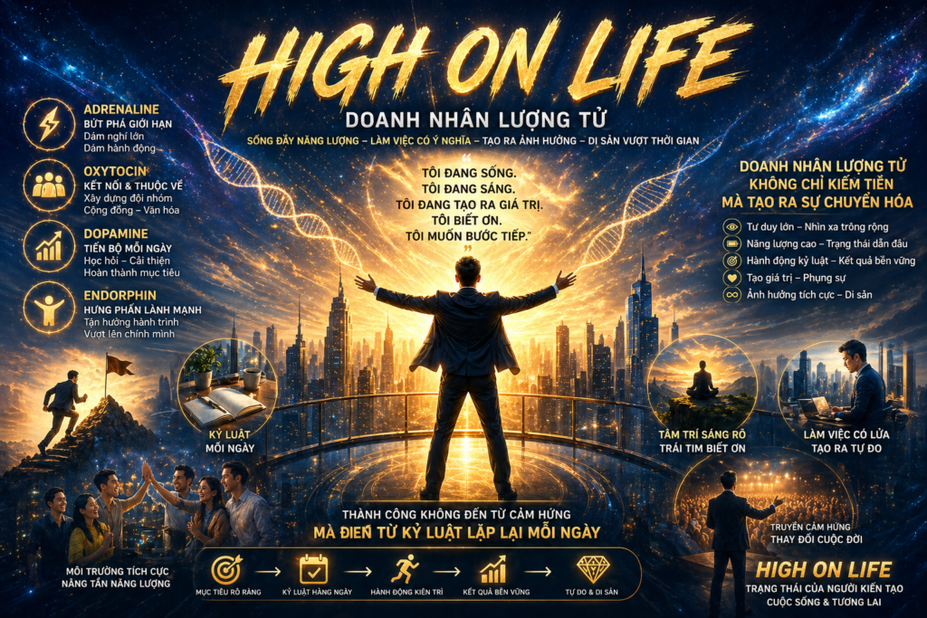 Bìa bài: HIGH ON LIFE: Từ Doanh Nhân Bình Thường Trở Thành Doanh Nhân Lượng Tử